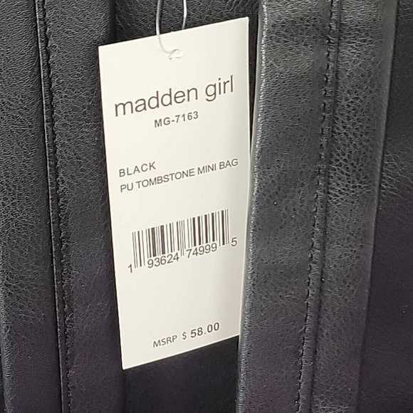 Steve Madden Backpack Black med faux Leather -Front Pockets School, carryon - Picture 4 of 7